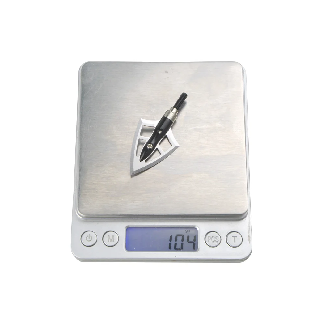 12pcs  Archery 100gr Broadhead Arrow Points with Storage Box Arrowhead Tips Shape Arrow Heads for Hunting 